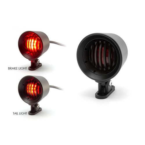 Matte Black Bell Design Led Brake / Taillight + Grid