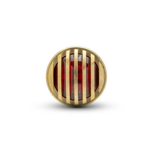 1.65" Solid Brass Mini Flush Mount CNC Machined Prison Grill LED Stop / Tail Light