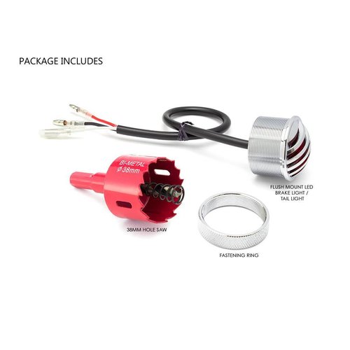 1.65" Chrome Flush Mount Prison Grid LED Stop / Taillight