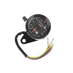 Ccdes Compteur de vitesse compteur kilométrique moto noir 60mm avec  indicateur, compteur de vitesse, compteur de vitesse moto 