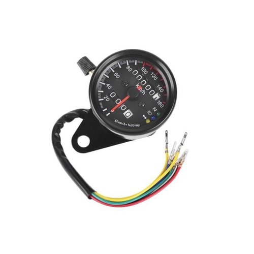 MCU Black Speedometer with 3 Function Lights