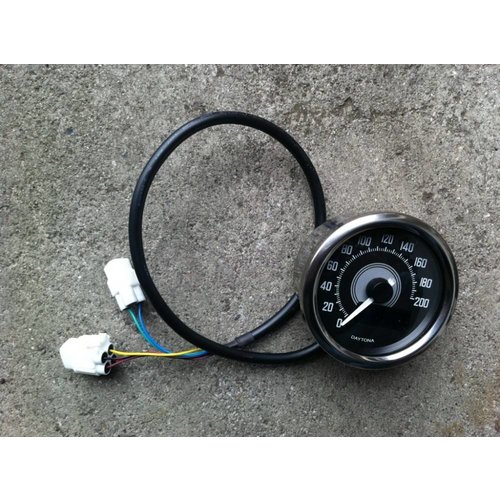 Daytona 60MM Velona Speedo 200KM/H Chrome
