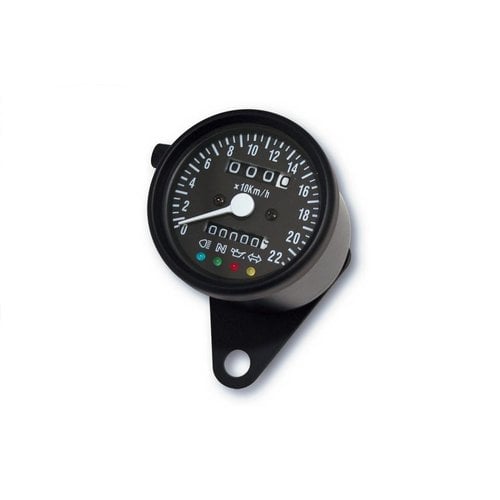 MCU Black Speedometer with 4 Function Lights