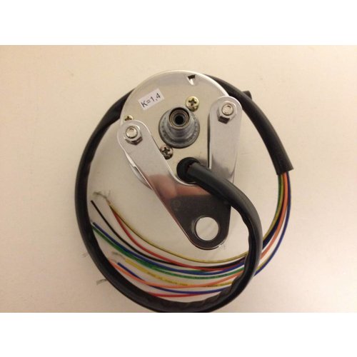White Speedometer with 4 Function Lights
