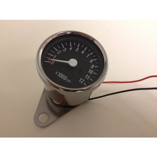 MCU 1:4 Tachometer 12K Black/Chrome