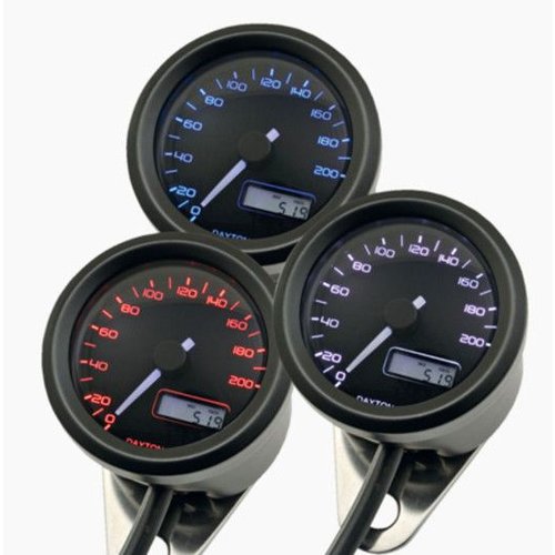 Daytona 48MM Velona Kilometerteller 200 km/h Zwart