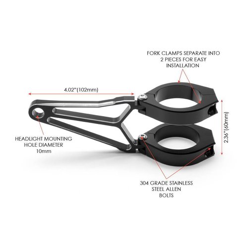 Supports de phare avant deluxe "Razor"