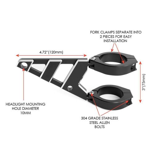 Luxe Headlight Brackets "Contrast''