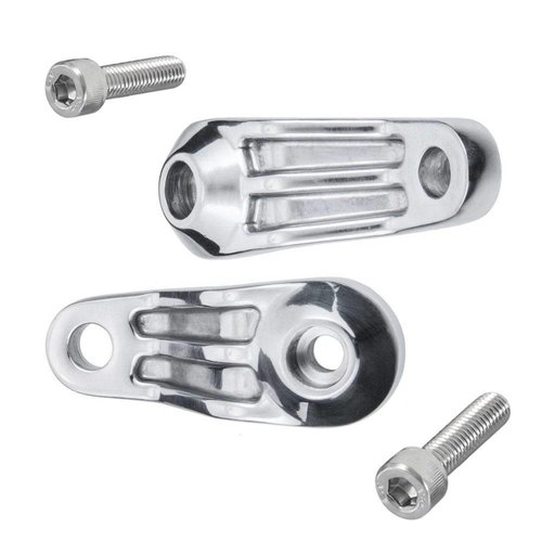 Motone TRILINE Indicator/Turn Signal Ribbed Brackets - Top Shock Mount (select your color)