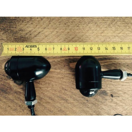 Set Bullet Mini Black & Smoke Knipperlichten