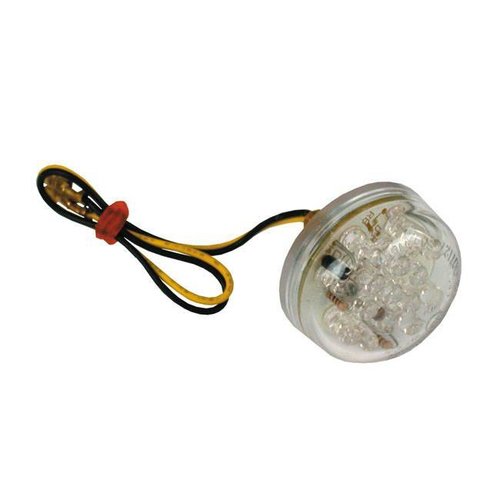 Clignotant à LED transparent pour embout de guidon