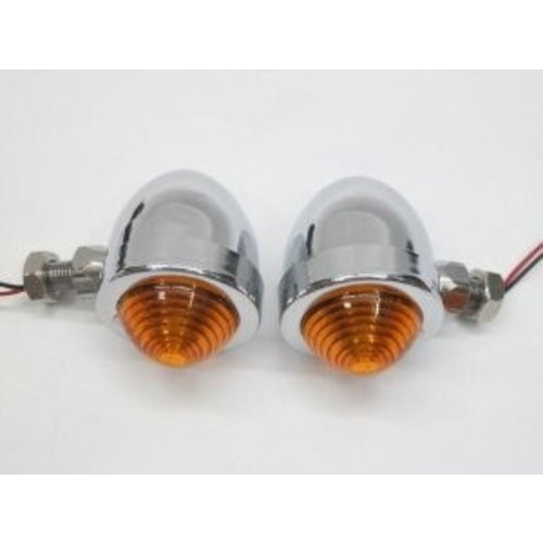 MCU Amber & Chrome Bullet Turn Signals