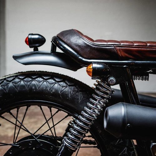 MCU Kit de clignotants old school noir & ambre type Bullet