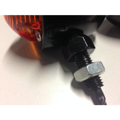 MCU Kit de clignotants old school noir & ambre type Bullet