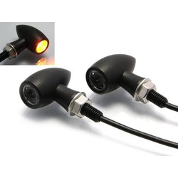 Premium Flat Black Aluminium Indicators