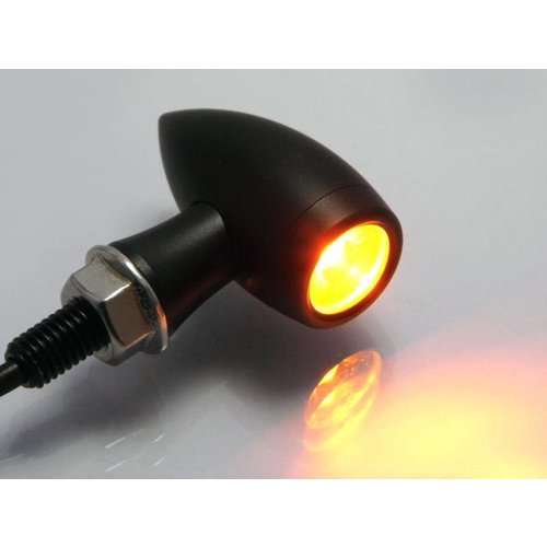 Premium Matt Schwarzes Alumnium Blinker