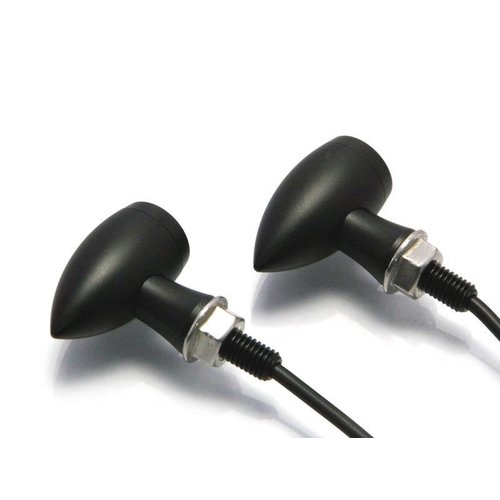 Premium Flat Black Aluminium Indicators