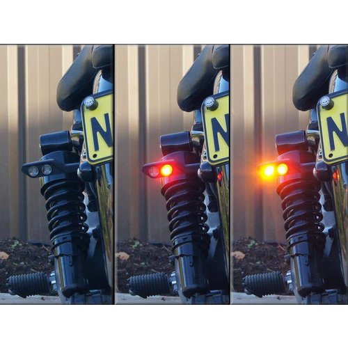 LED Taillight / Indicator CNC Billet Aluminium Black