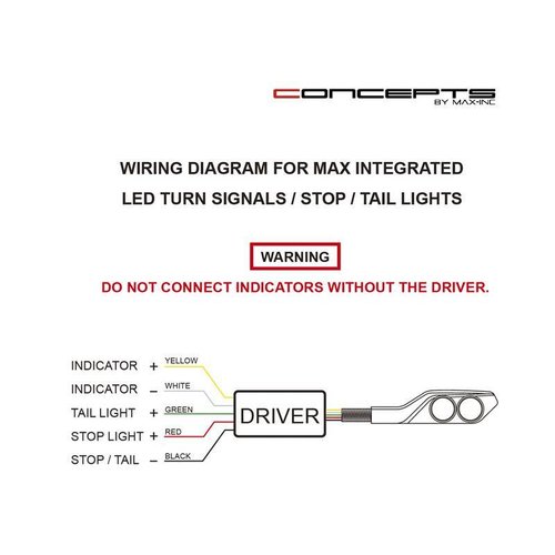 LED-Blinker- / Rücklicht-Einheit CNC Schwarz