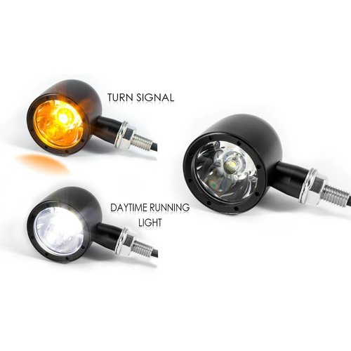 Set Bullet Running Lights & Knipperlicht Combinatie Zwart