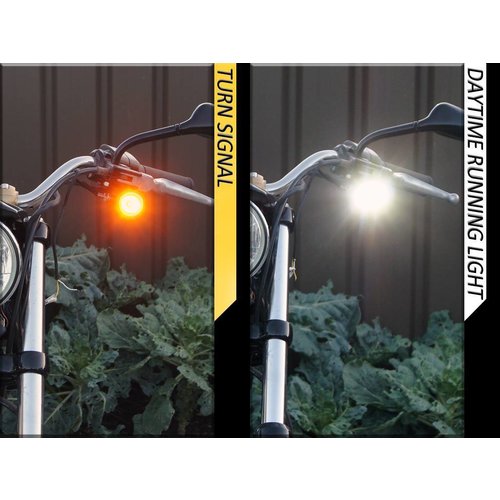 Feux de position noirs "Bullet" avec clignotants intégrés