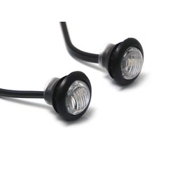 Mini clignotants ronds à LED ambrées 12 V