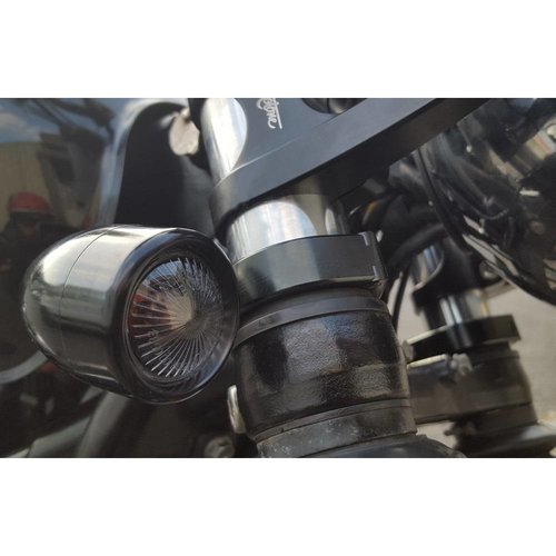 Motone 35mm Voorvork Klemmen Knipperlicht Zwart