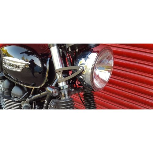 Collier en aluminium noir support de phare ou clignotant pour tube de  fourche moto diamètre de 35mm à 60mm - Hotpop-racer - Tous les équipements  pour moto & auto