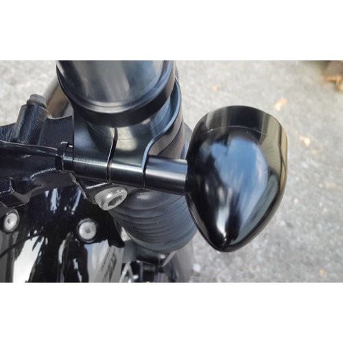 Motone 35mm Voorvork Klemmen Knipperlicht Zwart