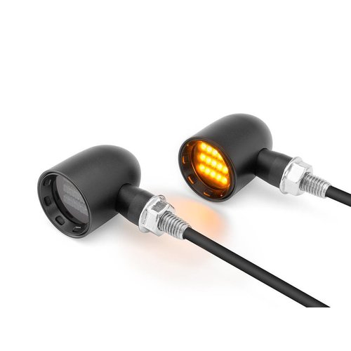 DERBY Black  CNC Machined Classic Mini LED Indicators