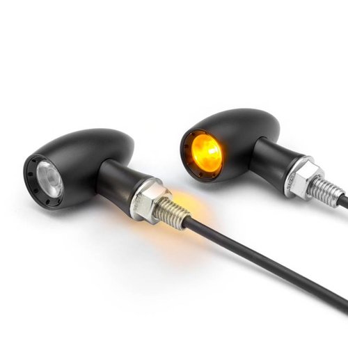 Mini clignotants LED noirs mat type "Ladz"