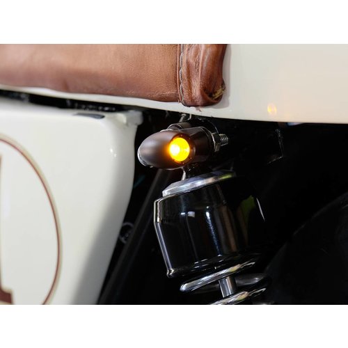 Matte Black Mini LED Blinker Typ "Ladz"