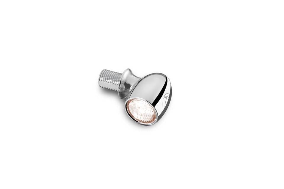 Mini clignotant LED Bullet chrome homologé ECE - Atto Kellermann