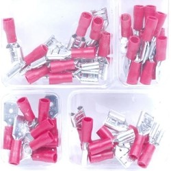 50 pc Cable Connector Kit Red