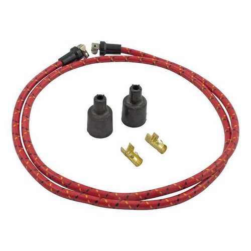 Lowbrow Customs Braided Spark Plug Cable 7MM RED