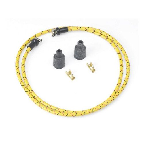 Lowbrow Customs Braided Spark Plug Cable 7MM YELLOW