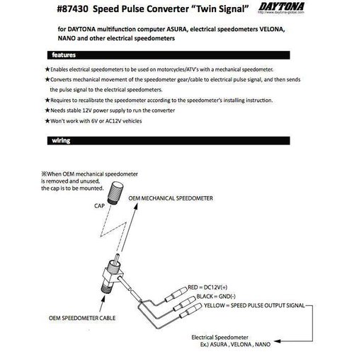 Daytona "Twin Signal” Snelheid pulse convertor