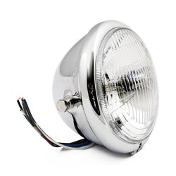 5.75 '' Chopper Headlight Chrome Side mount