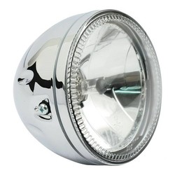 5.75 "Chopper Headlight Chrome with LED Ring Halo, Side Mount