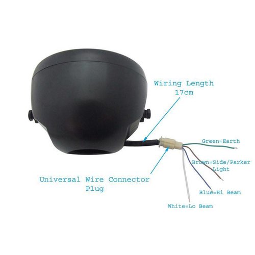 6 "Cyclops Headlight Light Matt Black