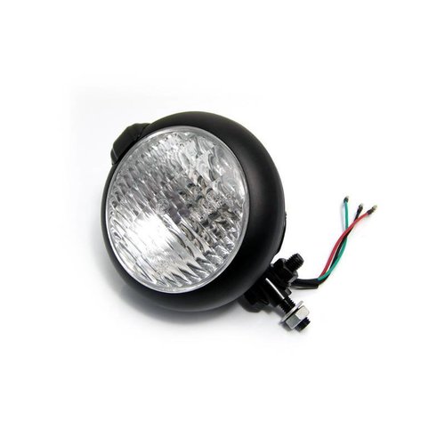 4.75 "Chopper Headlight" Bates Style "Black