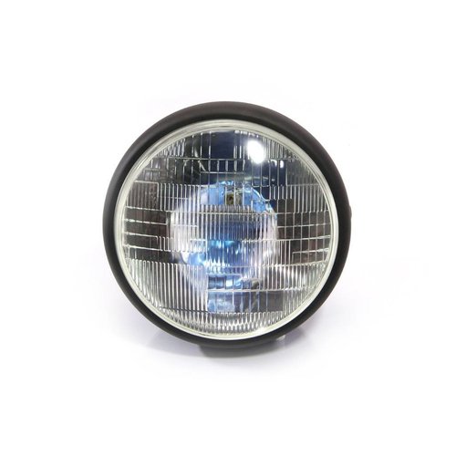 7.5 "phare chopper noir mat très grand