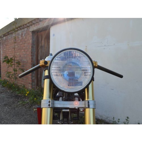 7.5 "phare chopper noir mat très grand