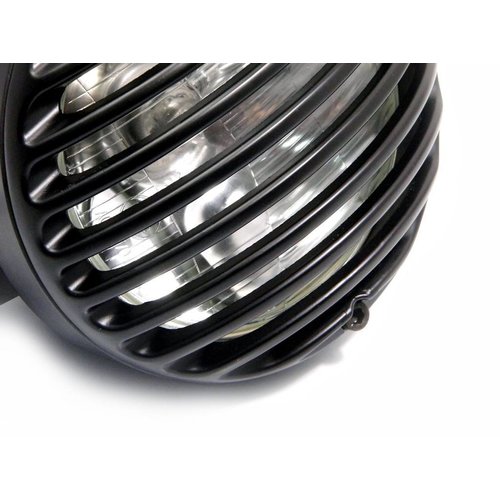 6" Prison Koplamp Bottom Mount Zwart