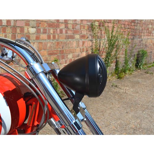 6" Prison Koplamp Bottom Mount Zwart