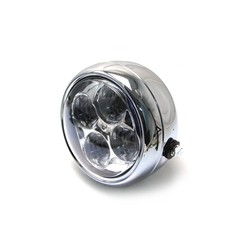 5.5" 4 LED Projector Chopper Koplamp Chrome