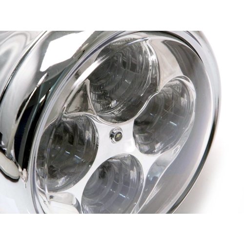 5.5 "4 LED Projector Chopper Headlight Chrome