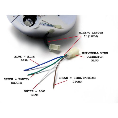 5.5" 4 LED Projector Chopper Koplamp Chrome