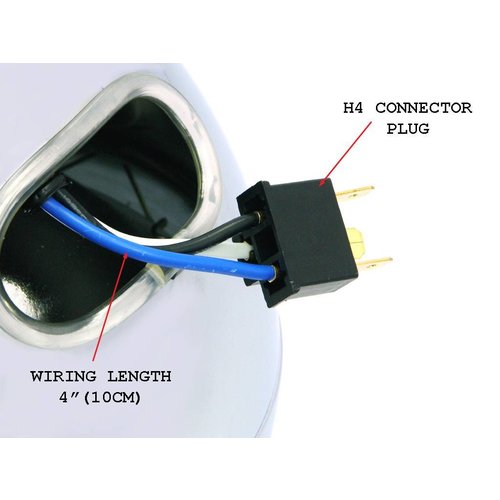 7"phare Scrambler Chrome Extra Large