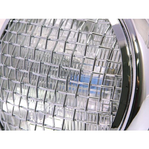 7" Scrambler Headlight Black & Chrome Extra Large